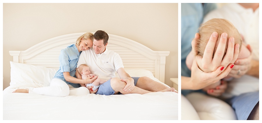 newborn bed pose photography