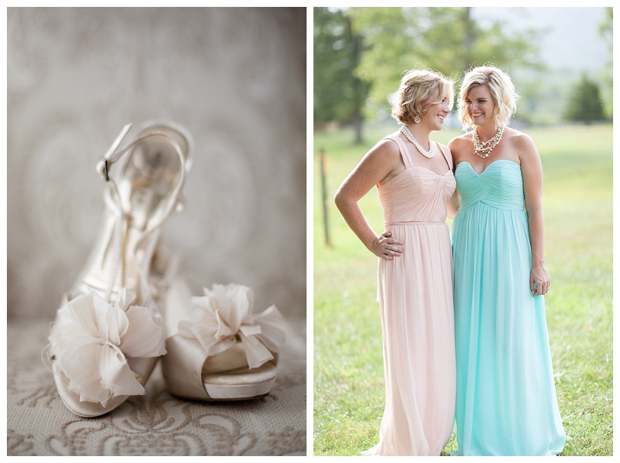 Peach and Mint Bridesmaids