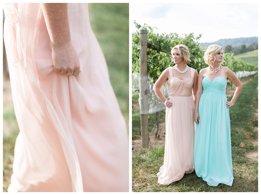 Peach and Mint Bridesmaids