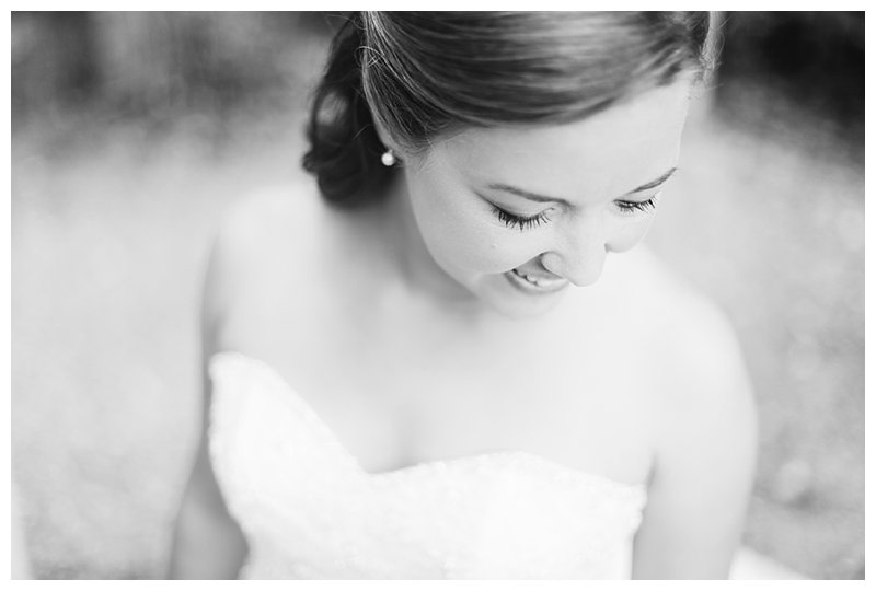 Black and White Bridal Portraits Raleigh