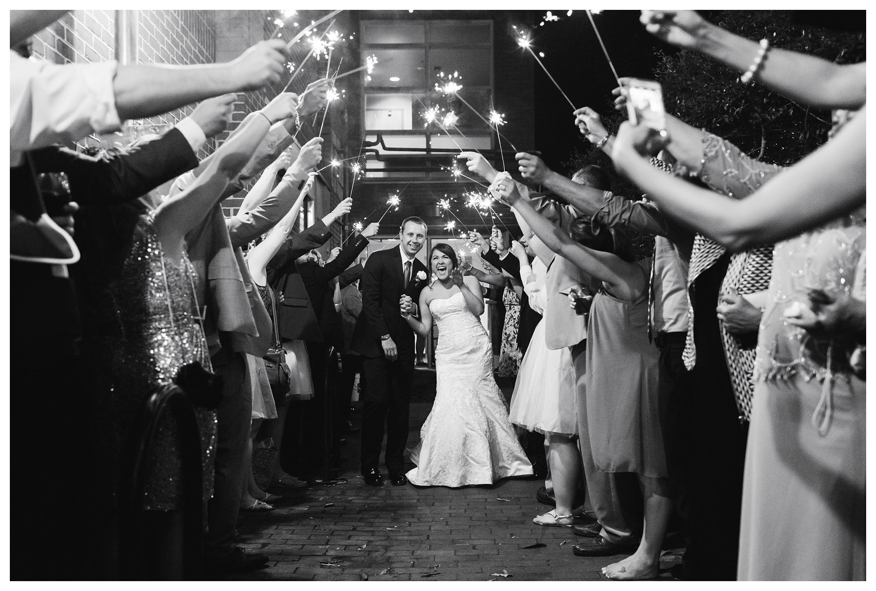Sparkler Exit Top of the Hill Great Room Wedding Photograhy