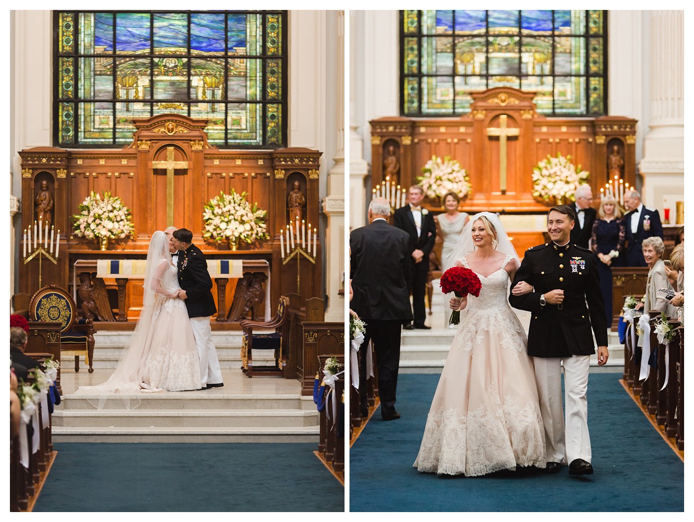 Wedding ceremony at the United States Naval Academy by Amanda and Grady Photography