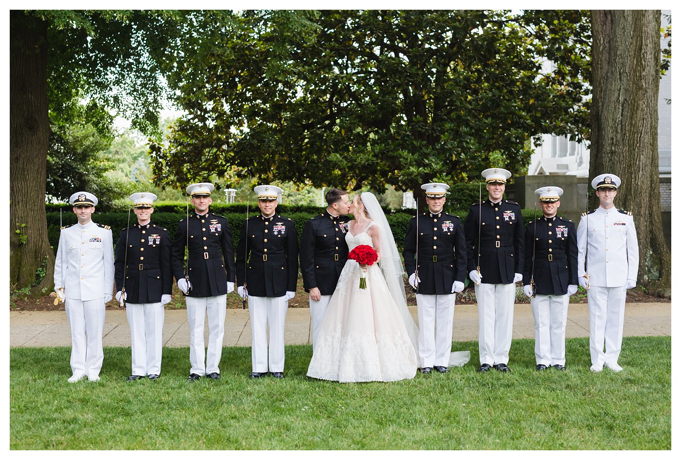 United States Naval Academy Wedding Photography by Amanda and Grady Photography
