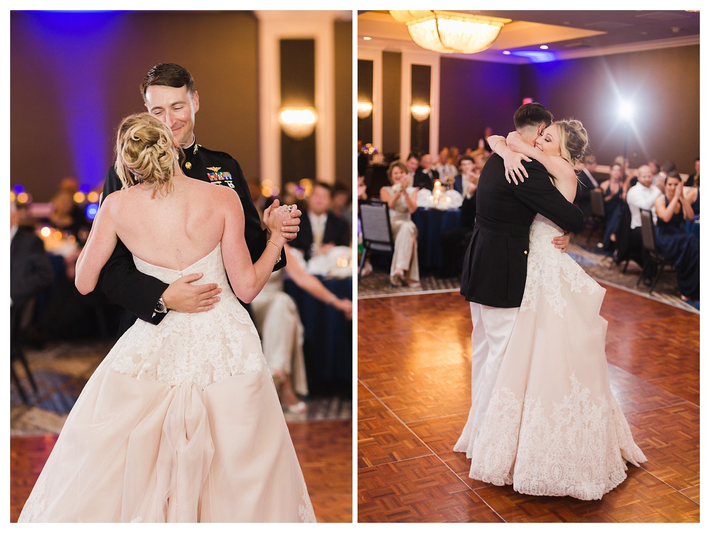 First Dances at the United States Naval Academy Wedding by Amanda and Grady Photography