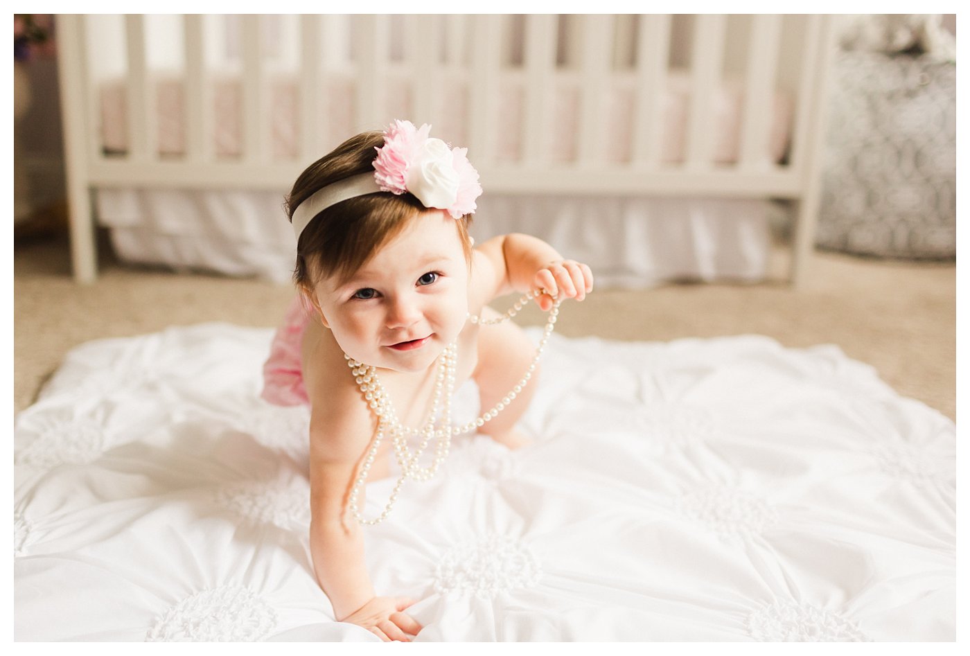 Pink and Pearl Photo Session for 1 Year Old
