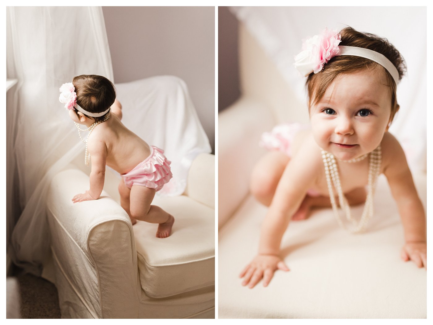 Pink and Pearl Photo Session for 1 Year Old