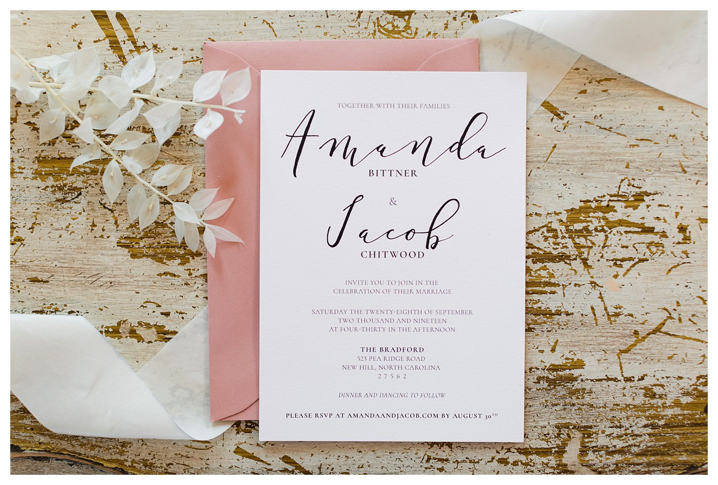 Wedding Invitation by Amanda and Grady Photography