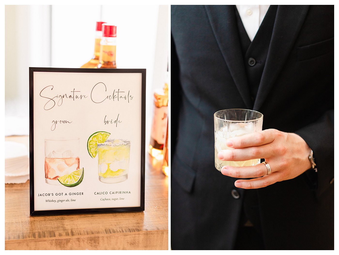 Custom Cocktails for Wedding by Amanda and Grady