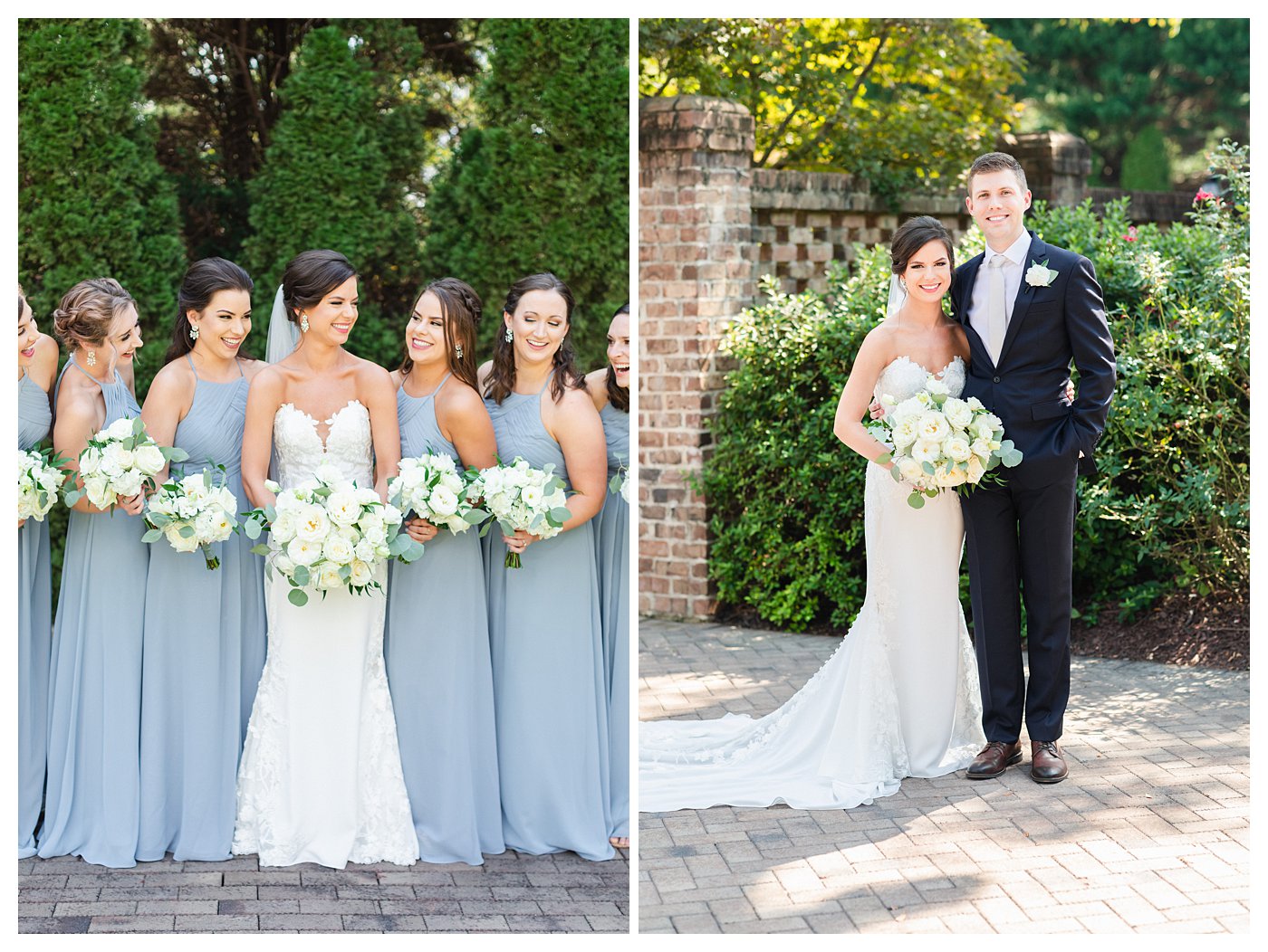 Blue and Navy Wedding Party