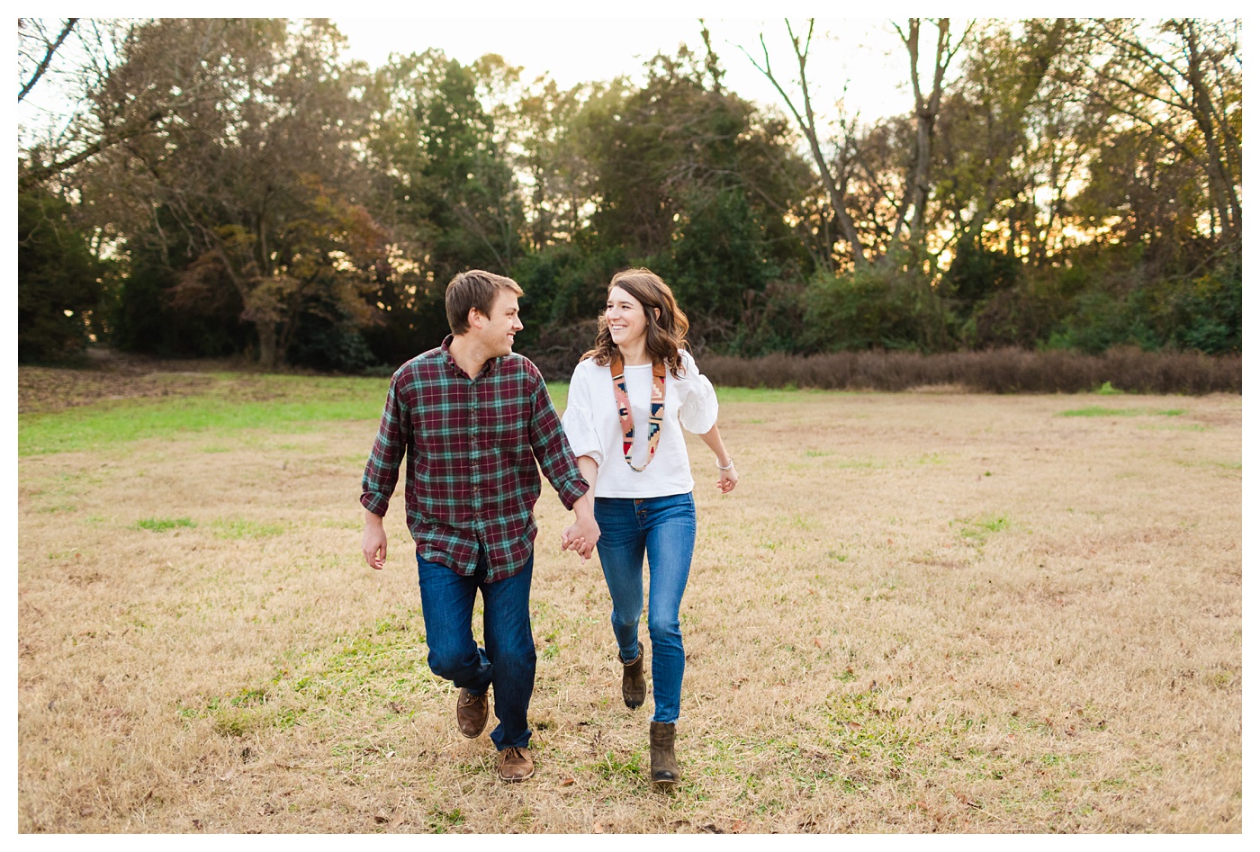 Golden Hour Engagement Photos in Raleigh
